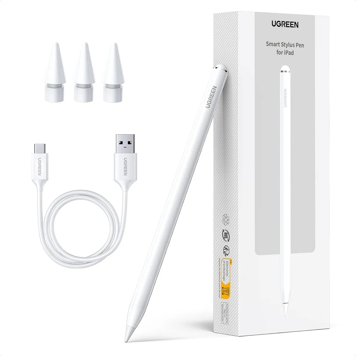 UGREEN - Ugreen Lápiz Óptico iPad y iPad Pro + 3 Puntas Pencil LP787 - 35762