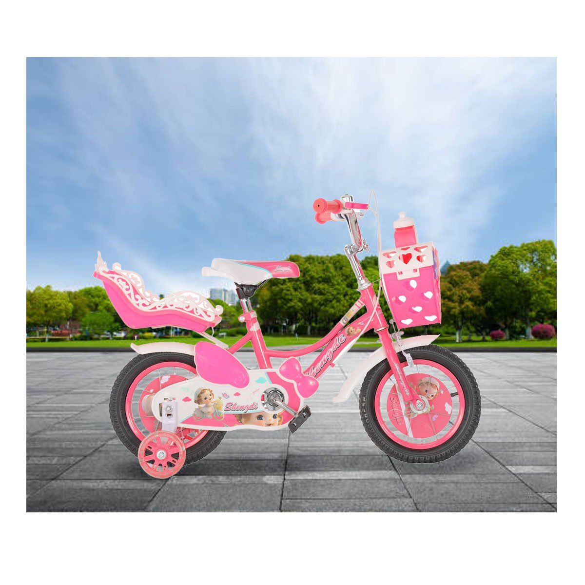 GENERICO - Bicicleta Para Niña Infantil Kids Aro 16 Rosa AI
