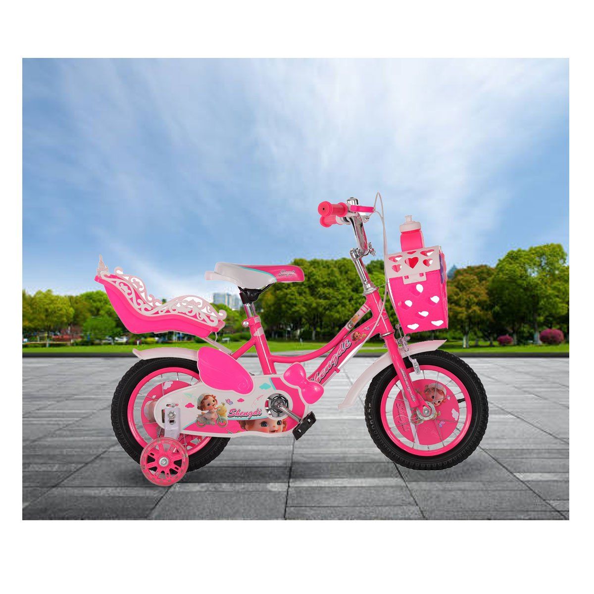 GENERICO - Bicicleta Para Niña Infantil Kids Aro 16 Fucsia AI