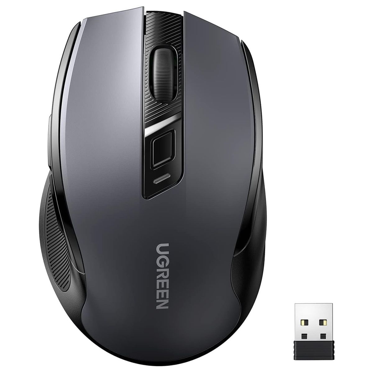 UGREEN - Ugreen Mouse Inalámbrico 2.4G y Bluetooth 4000dpi Gris MU006 - 90855