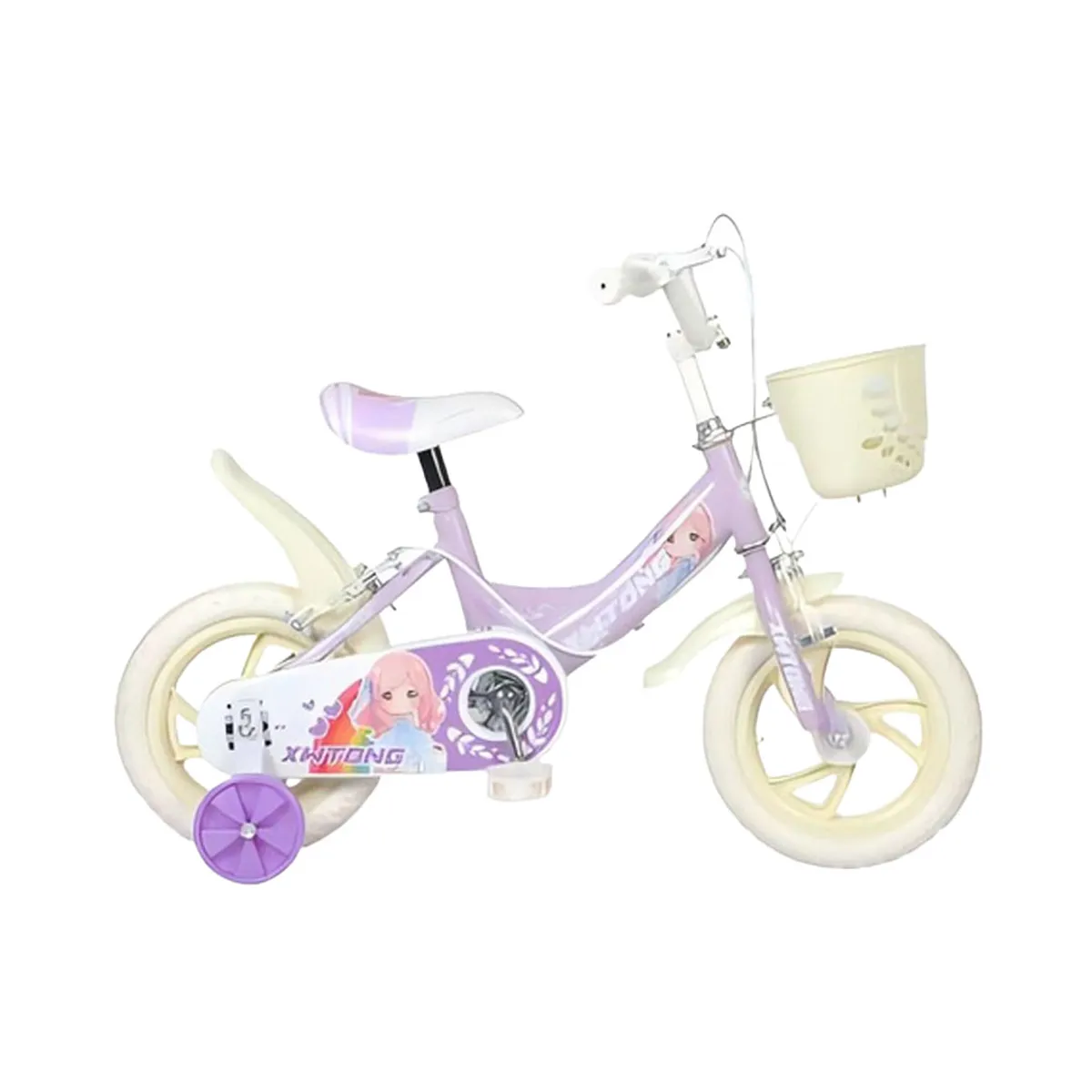 GENERICO - Bicicleta Para Niña Infantil Kids Aro12 Morada AK