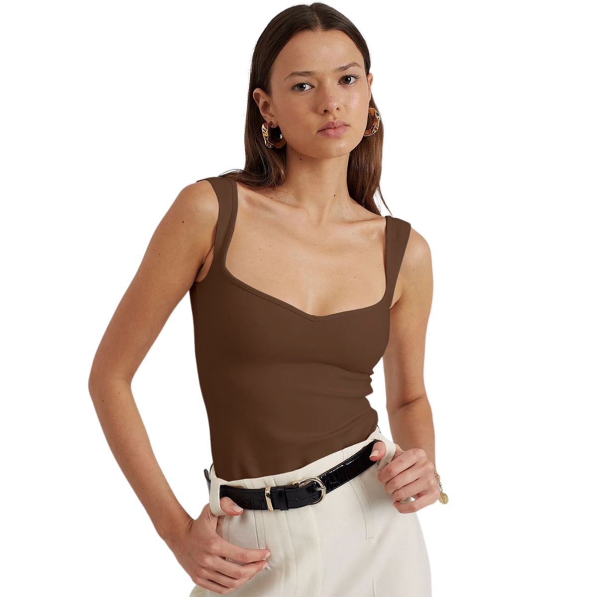 BLWOENS - Polera Mujer - Café