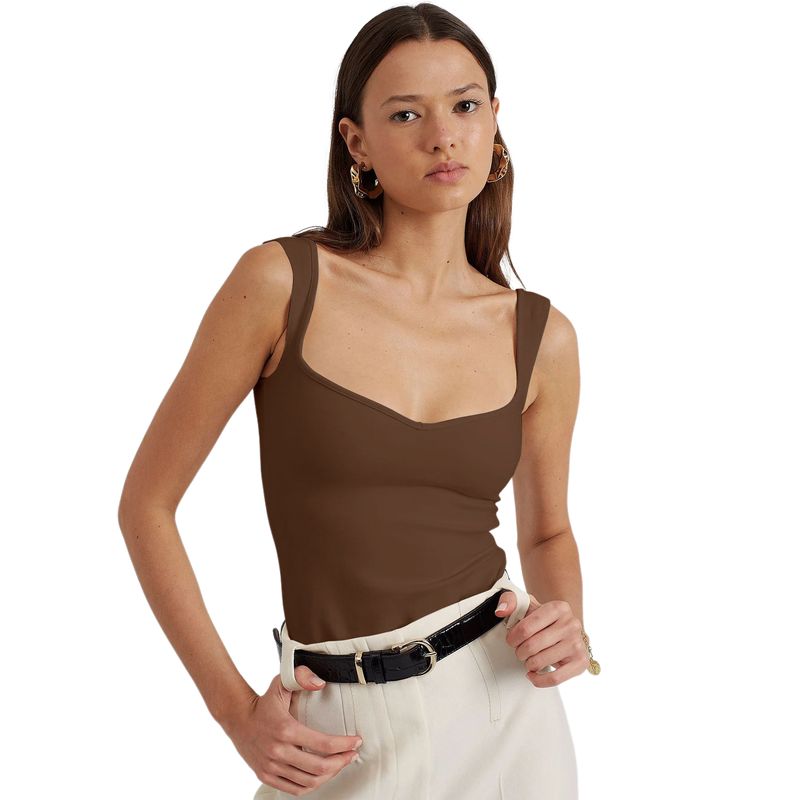 BLWOENS - Polera Mujer - Café