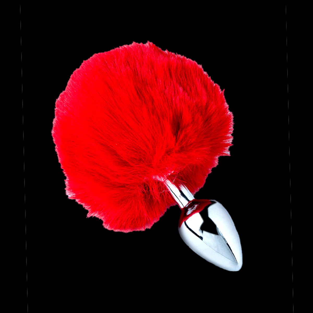 DR PINKY - Plug Anal Conejo Dilatador Consolador con Pompón Rojo