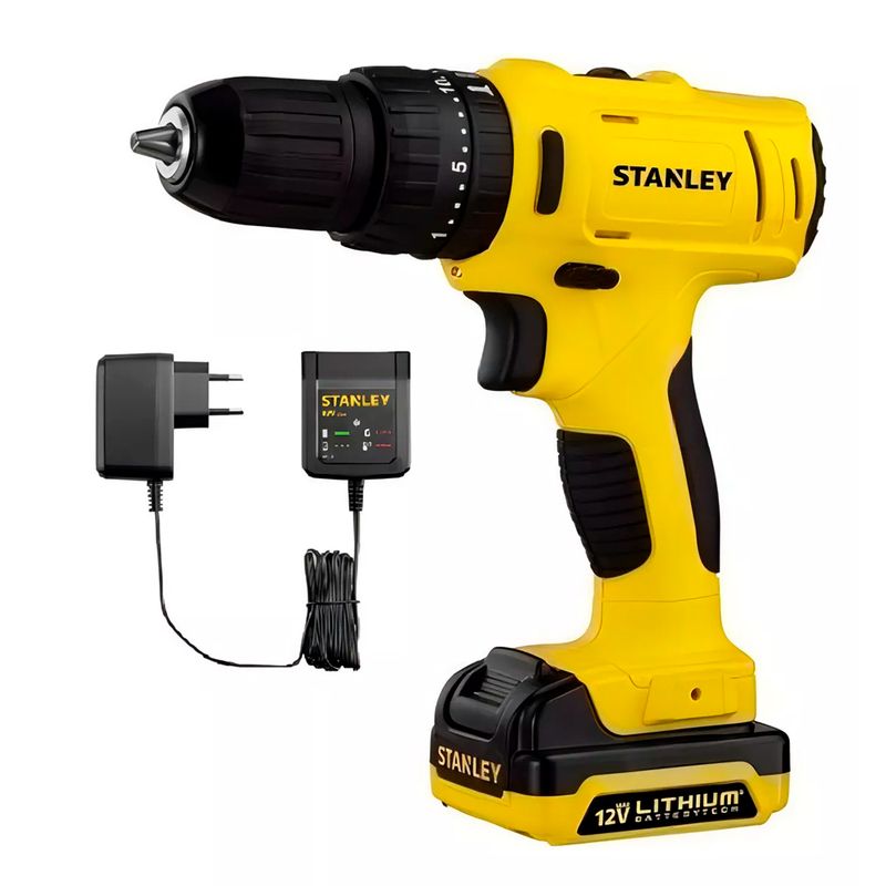 STANLEY - Taladro Inalámbrico 12V + Batería SCD121S1-B2 Stanley