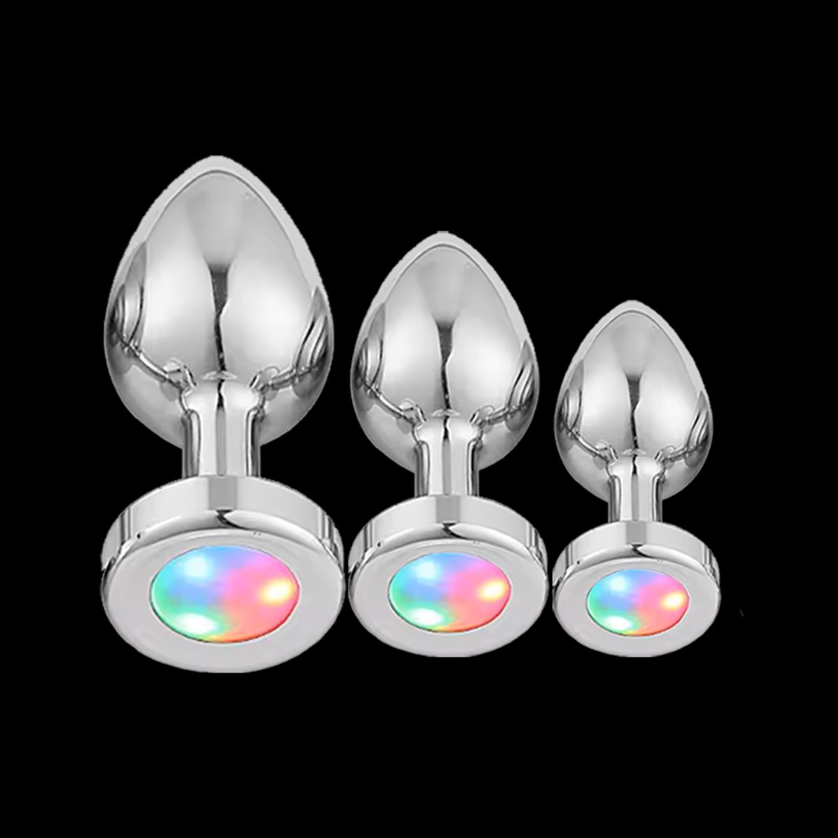 DR PINKY - Plugs Dilatadores Anales Kit de 03 Consoladores Con Luces