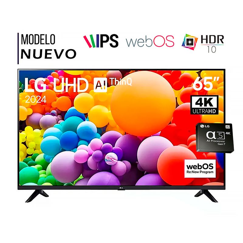 LG - Televisor LG 65 pulg. Smart Tv 4K UHD Thinq Ai 65UT7300PSA