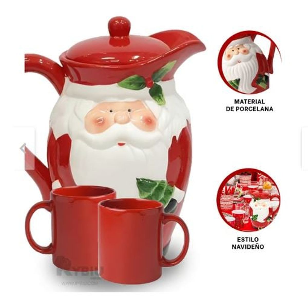 GENERICO - Recipiente Util y Resistente de Papa Noel Y+Regalo Navideño