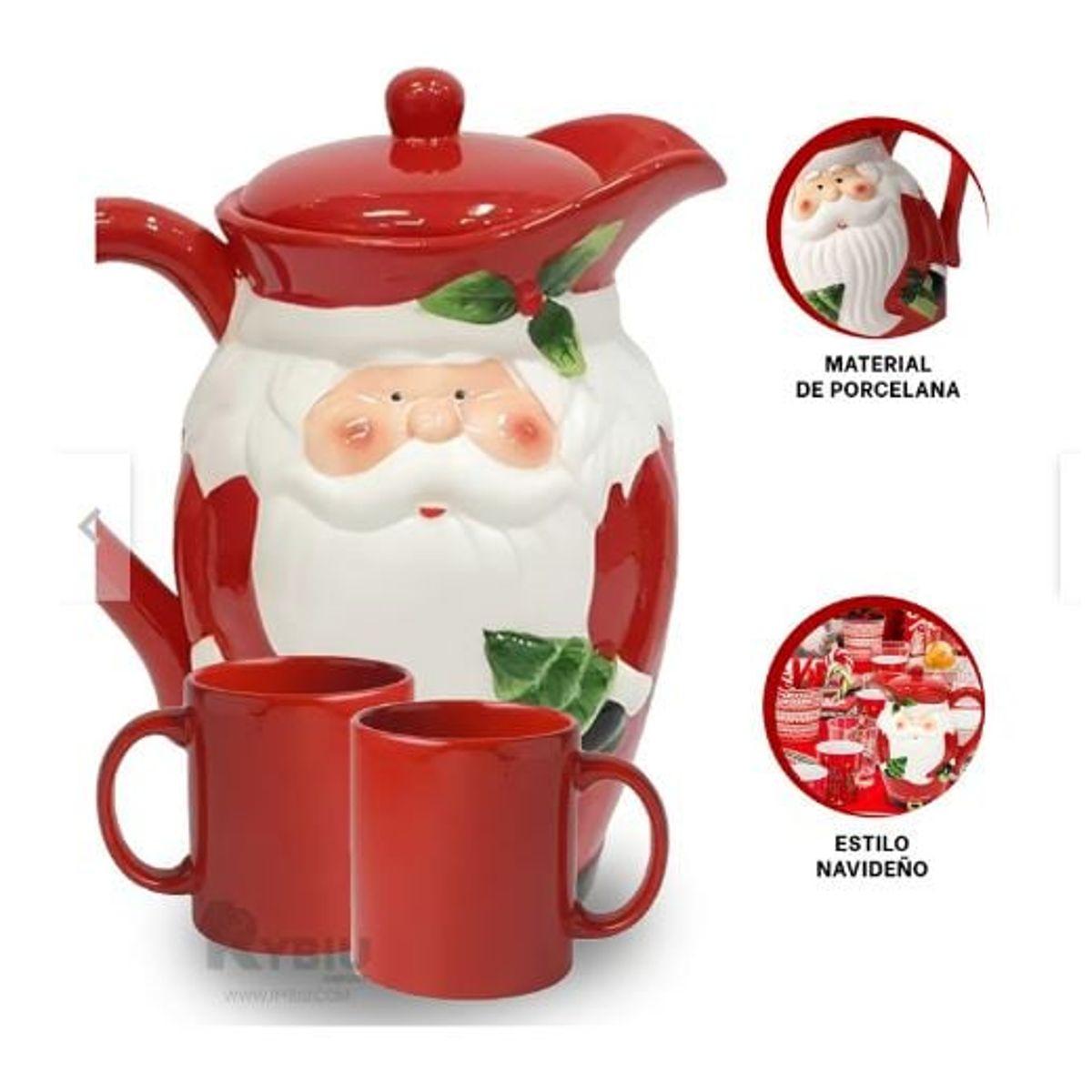 GENERICO - Recipiente Util y Resistente de Papa Noel Y+Regalo Navideño