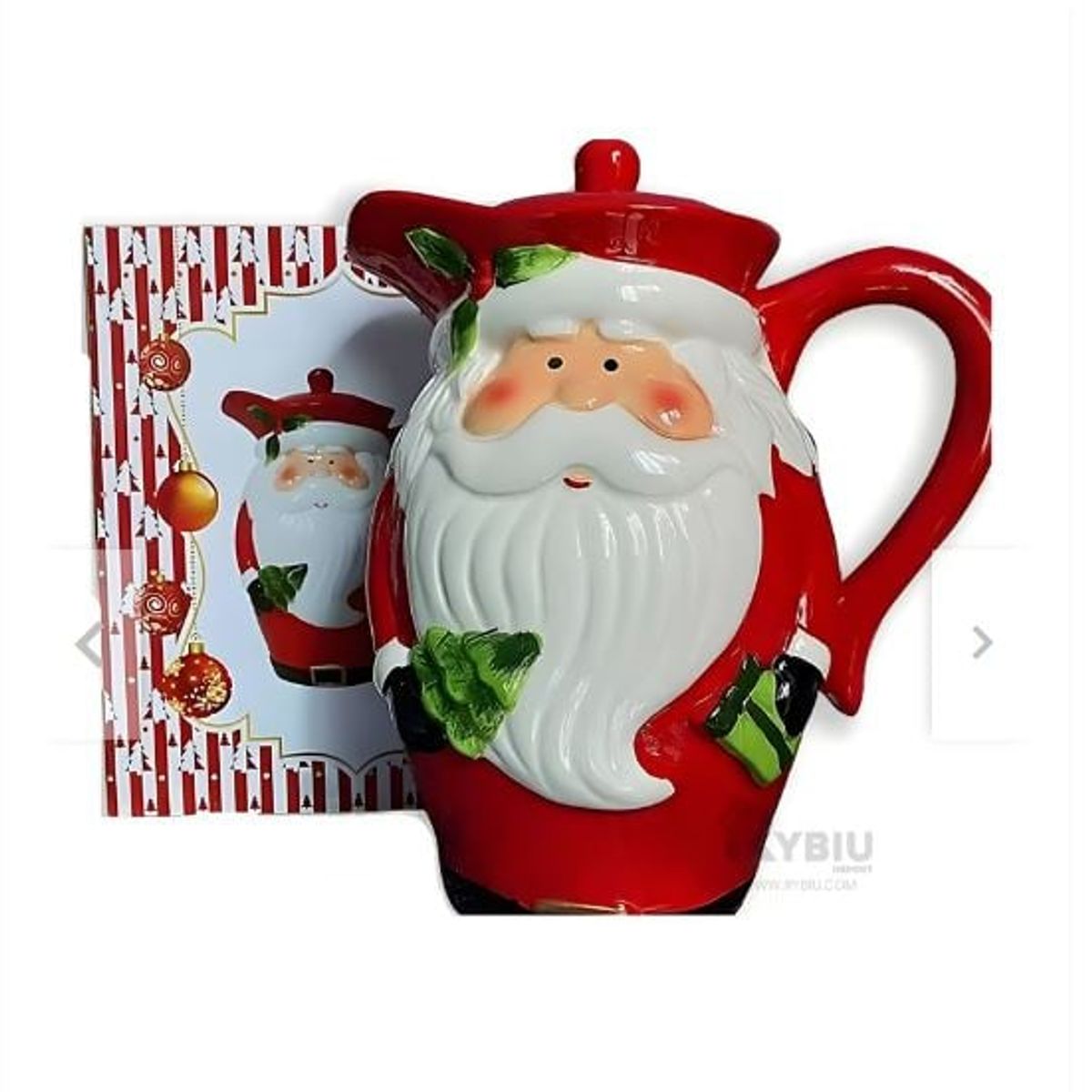 GENERICO - Recipiente Util y Resistente de Papa Noel Y+Regalo Navideño