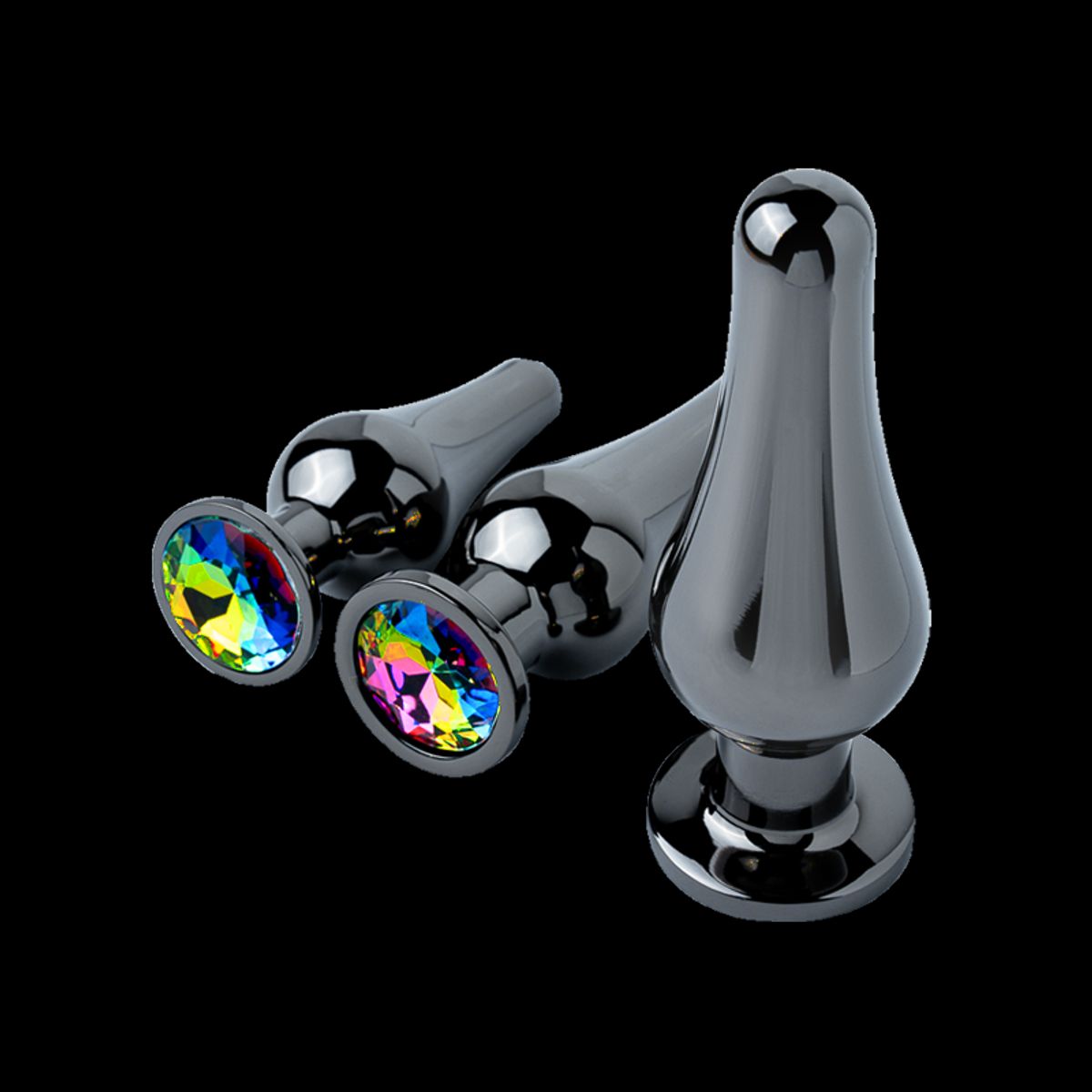 DR PINKY - Plugs Dilatadores Anales Kit de 03 Consoladores Cono Rainbow