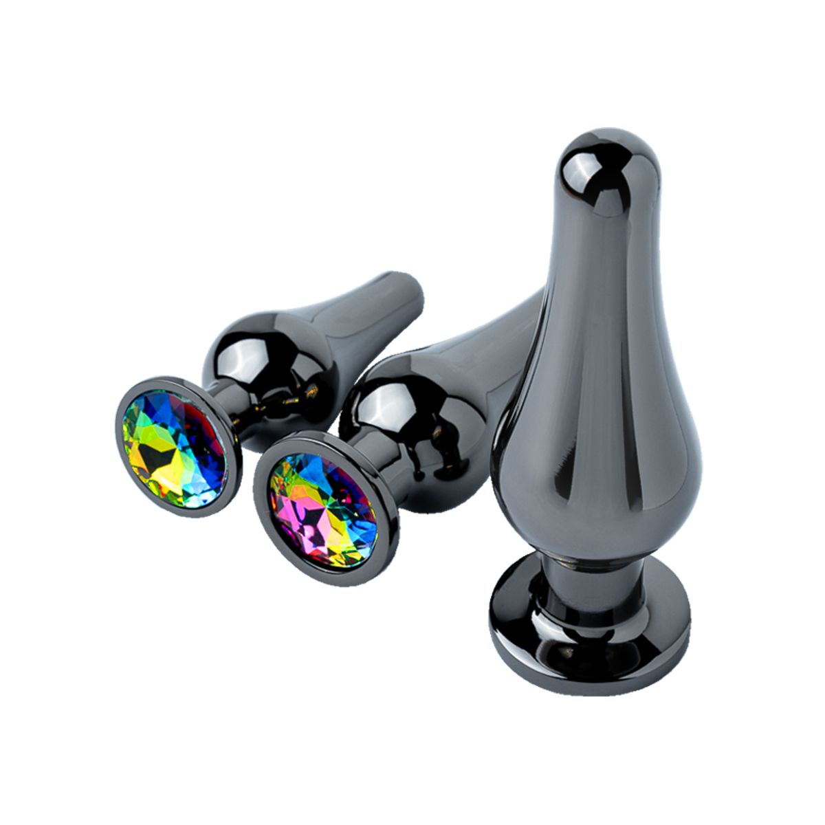 DR PINKY - Plugs Dilatadores Anales Kit de 03 Consoladores Cono Rainbow