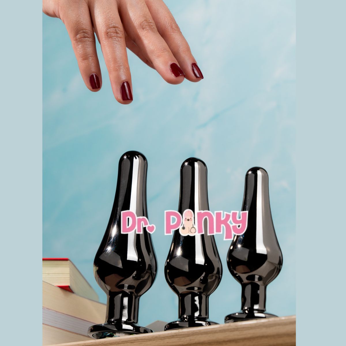 DR PINKY - Plugs Dilatadores Anales Kit de 03 Consoladores Cono Rainbow