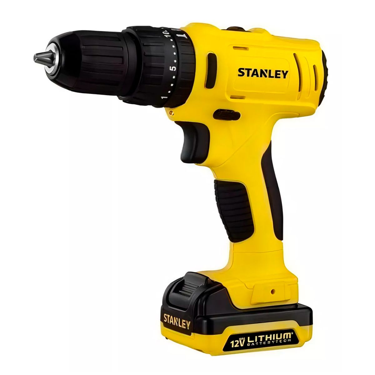 STANLEY - Taladro Inalámbrico 12V + Batería SCD121S1-B2 + Set 27 pz
