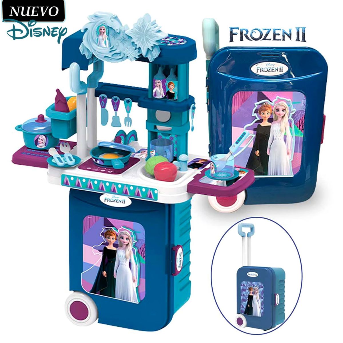 DISNEY - Juguete Set De Cocina y Maleta 3 En 1 Frozen II EODS008-951M