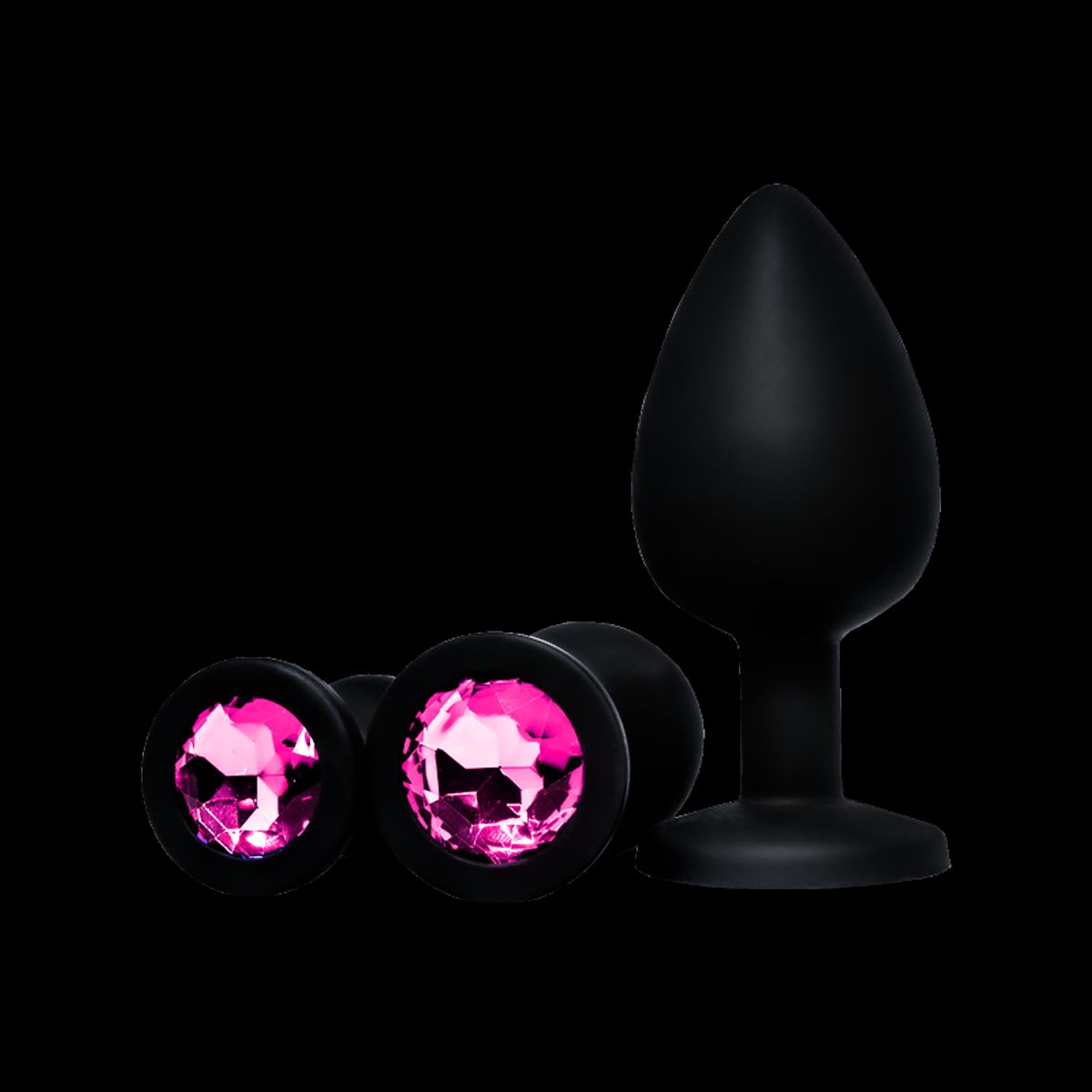 DR PINKY - Plugs Rosados Kit de 03 Dilatadores Anales Consoladores Silicona