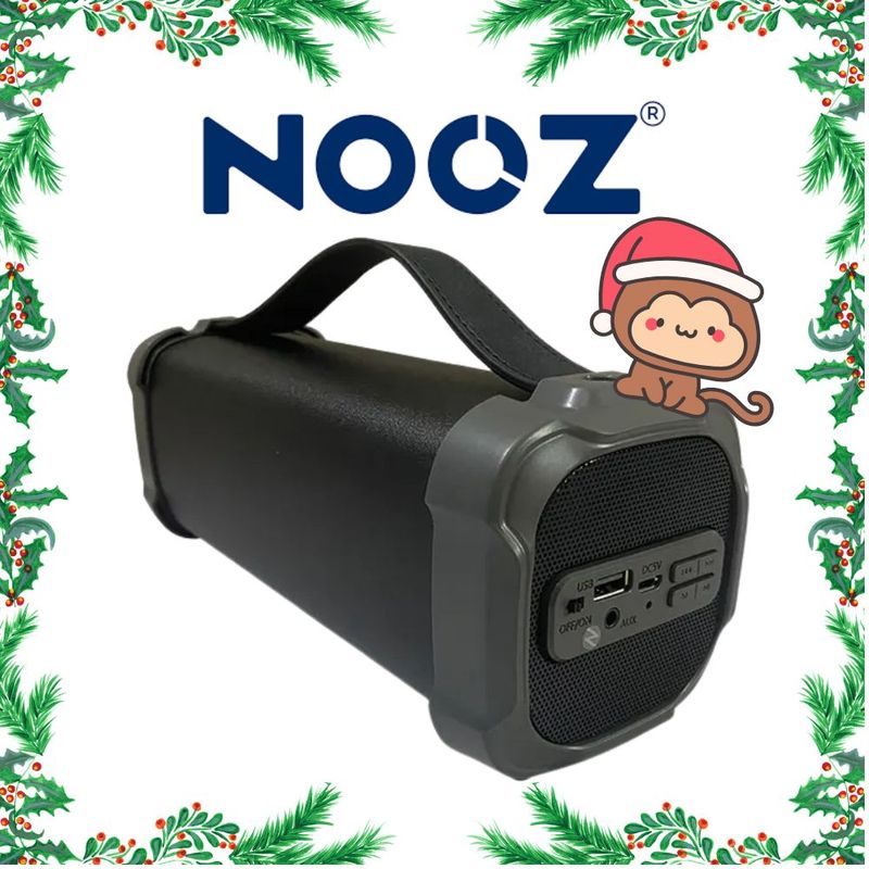 NOOZ - Parlante Inalámbrico Nooz Bluetooth USB SD FM Bazooka Negro