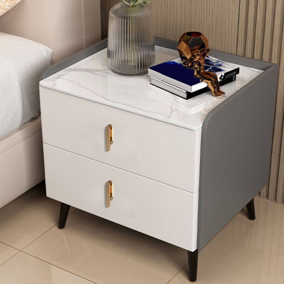 GENERICO - Velador Aley 2 Cajones - Vintage