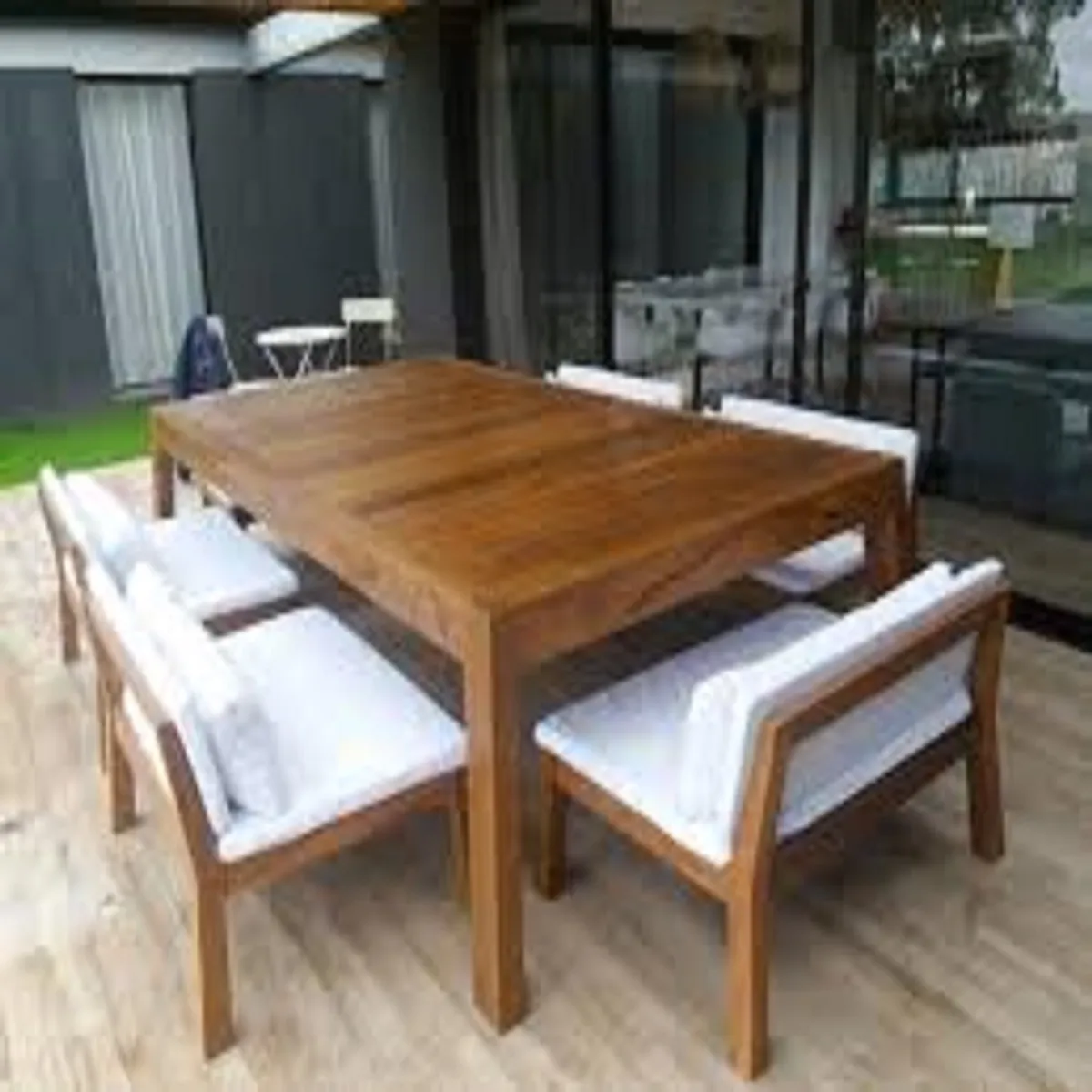 DMUEBLES - DM Juego de Comedor Terraza 6 Sillones Aziz - Blanco