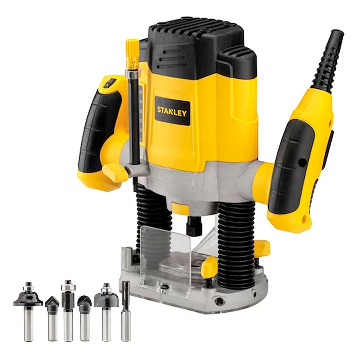 STANLEY - Ruteadora Eléctrica 1200W + 6 Fresas SRR1200-B2C Stanley