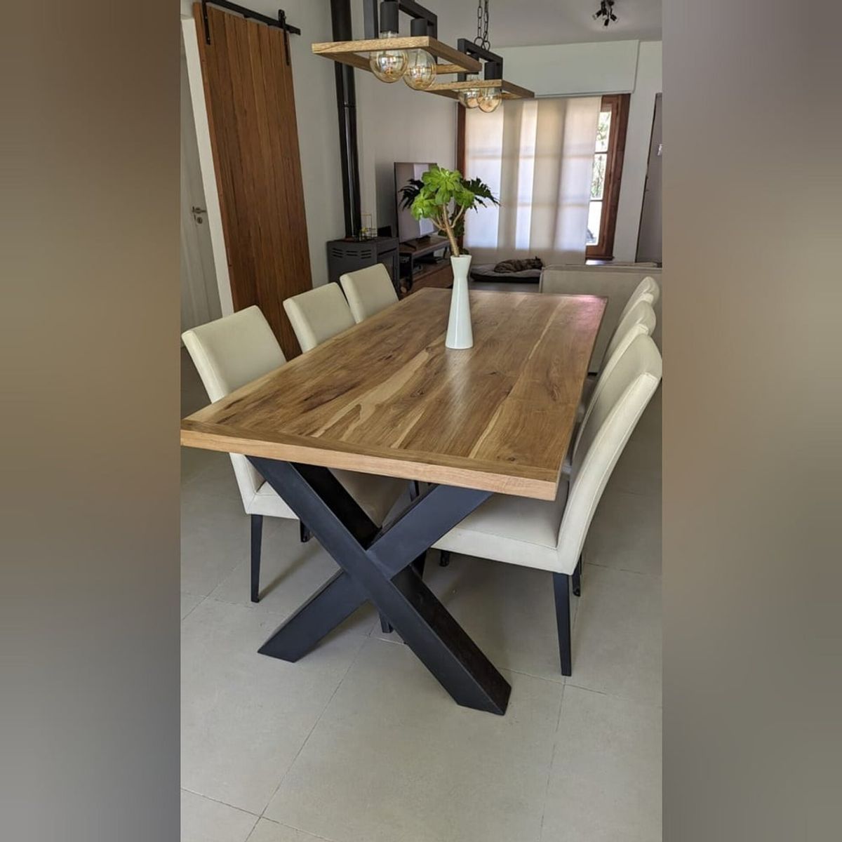 DMUEBLES - DM Comedor 6 sillas Barracuda - Negro/Beige