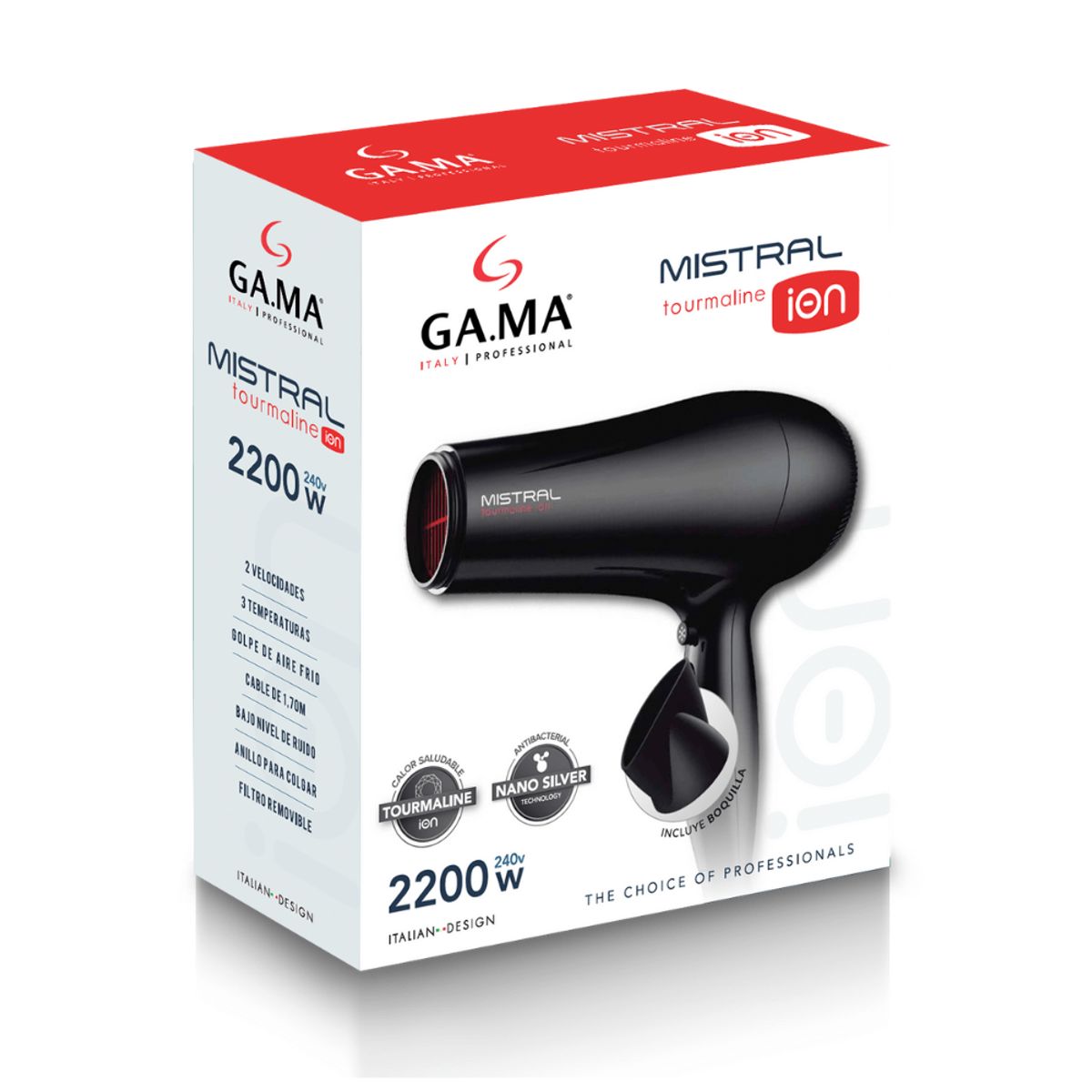 GAMA - Secadora de Cabello Mistral Tourmaline ION GAMA BECHD0000002464