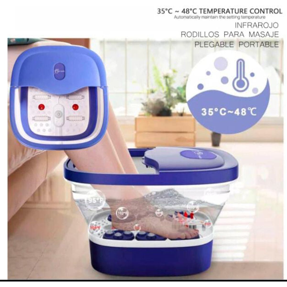 GENERICO - INFRAROJO RODILLOS PARA MASAJE PLEGABLE PORTABLE