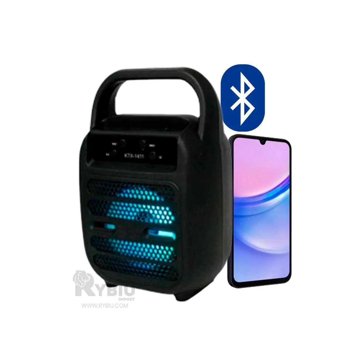 GENERICO - Bocina con Bluetooth KTS 1411 Tono Negro Y+Gift Stickers