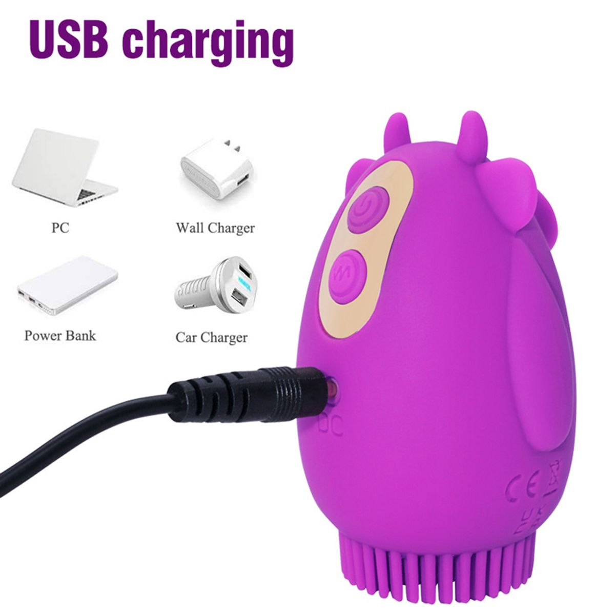 DR PINKY - Succionador de Punto G Vibrador Vaquita Con Cepillo Masajeador