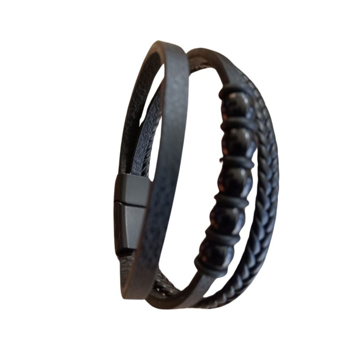 GENERICO - Pulsera Glamour Trenzada De Cuero Genuino VIDA-