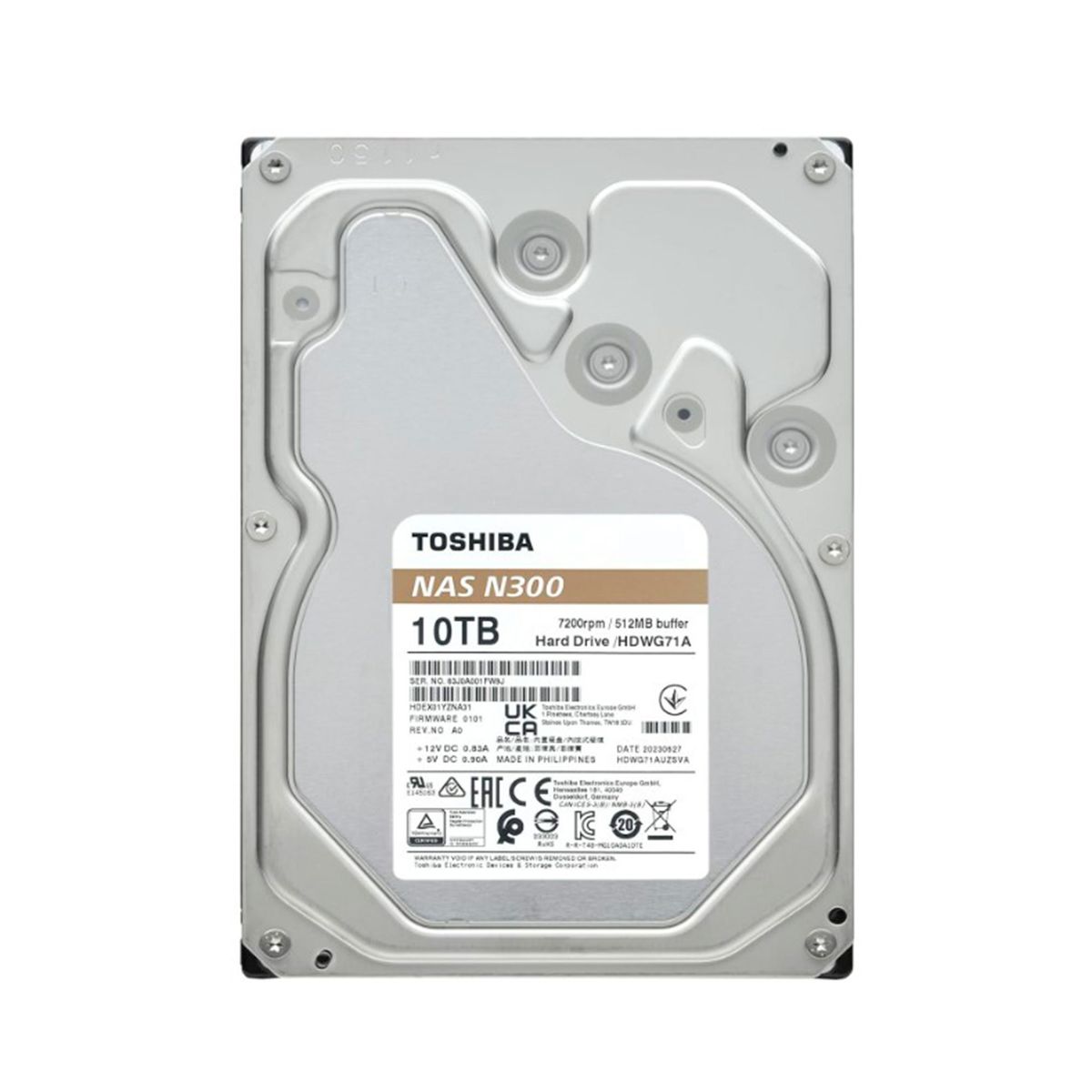 TOSHIBA - DISCO DURO TOSHIBA NAS N300 10TB SATA 7200RPM PN HDTOWG71AXZSTA