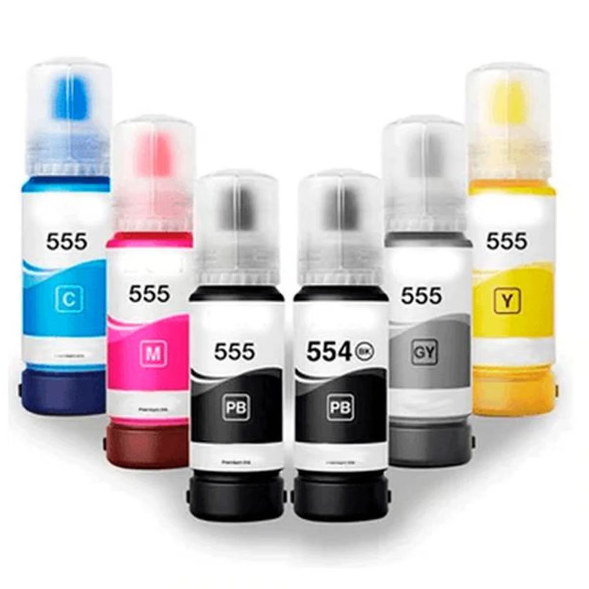 EPSON - Pack Tinta Epson T555 T554 Colores y Negro Para L8160 L8180