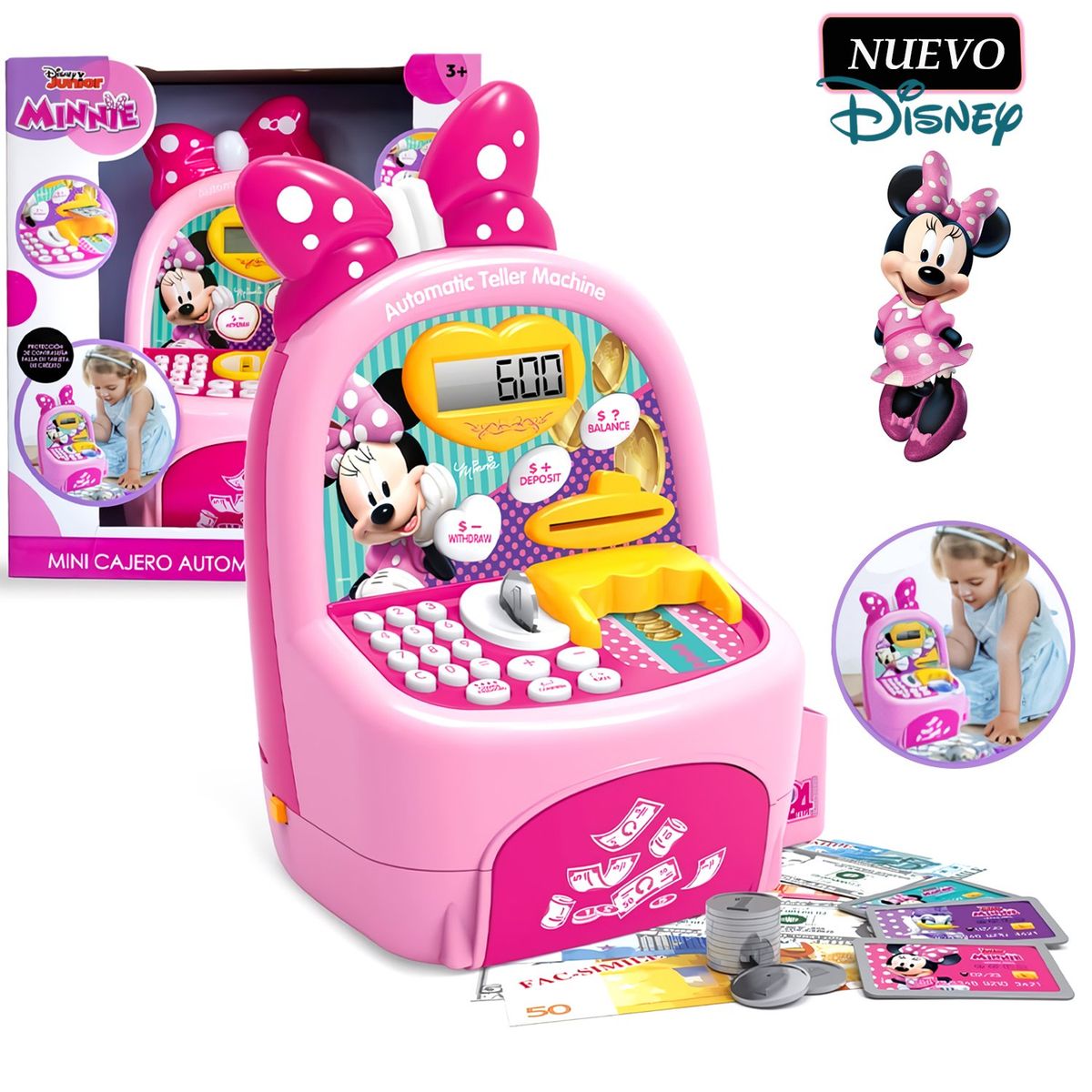 DISNEY - Juguete Mini Cajero Automático De Minnie Mouse