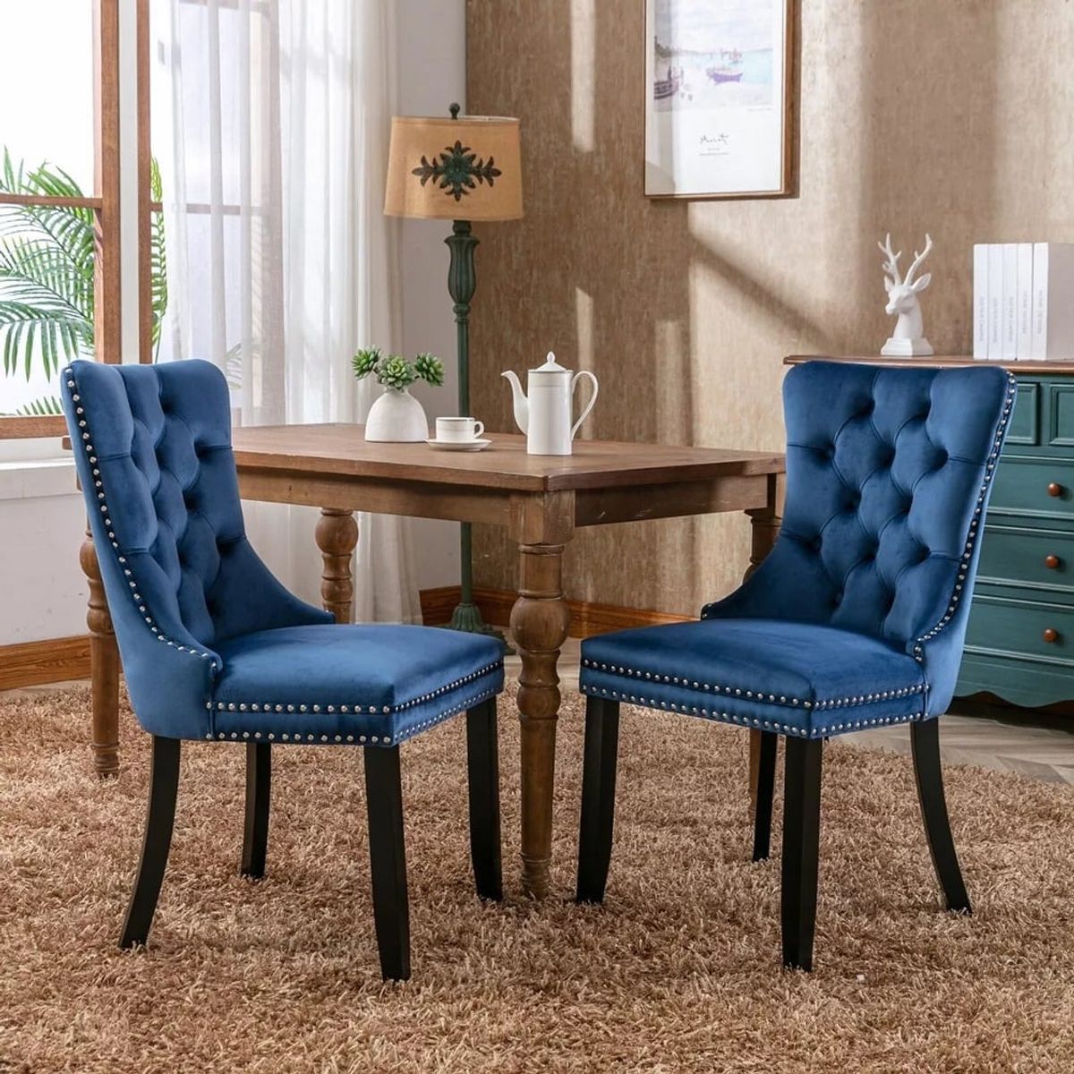 DMUEBLES - DM Comedor 2 sillas Italy - Azul