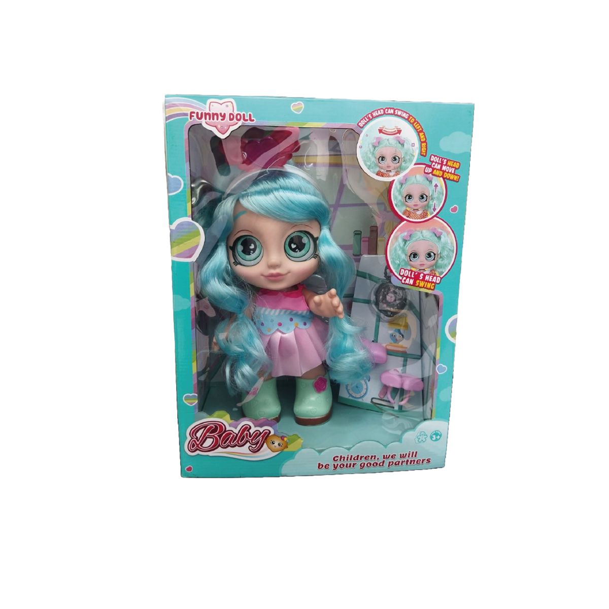 IDEAL BABY & KIDS - MUÑECA BABY OJOS DE VIDRIO