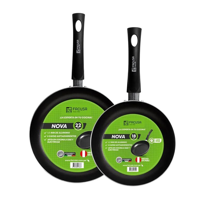 FACUSA - Jgo de Sartén Nova 18 y 22 Facusa 75145704