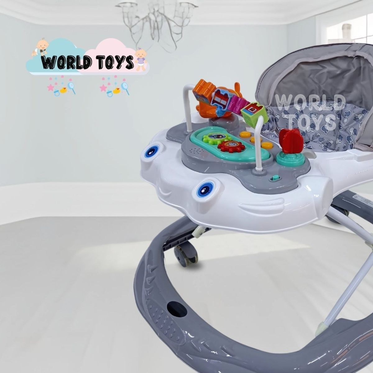 BABY - Andador con Tablero Musical «CRECELIE» Gray