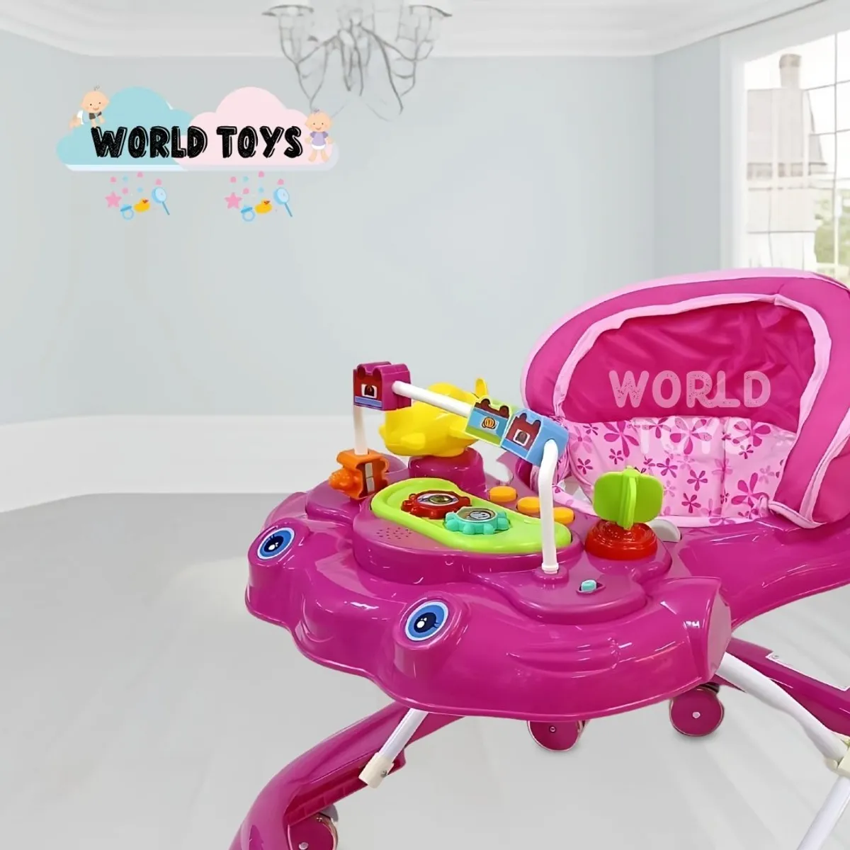 BABY - Andador con Tablero Musical «CRECELIE» Pink