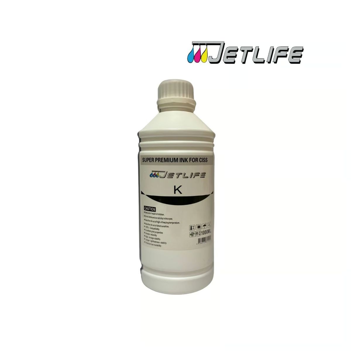 JETLIFE - Tinta1 litro super premium ink for ciss  negro -Jetlife EPSON/CANON