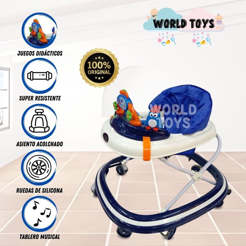 BABY - Andador con Tablero Musical «EVADELL» Blue