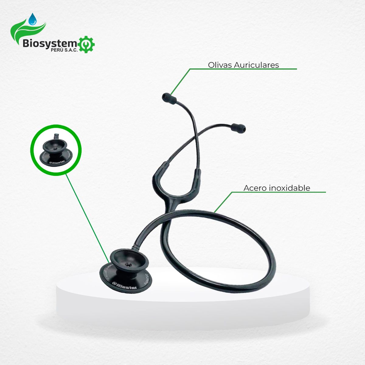 RIESTER - ESTETOSCOPIO ADULTO RIESTER Duplex® 2.0 DE ACERO INOXIDABLE