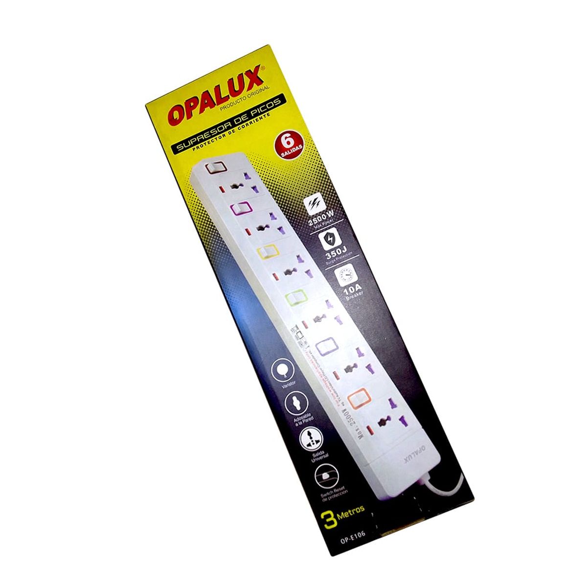 OPALUX - EXTENSION Supresor de Picos 6 SALIDAS INDEPENDIENTES - OPALUX