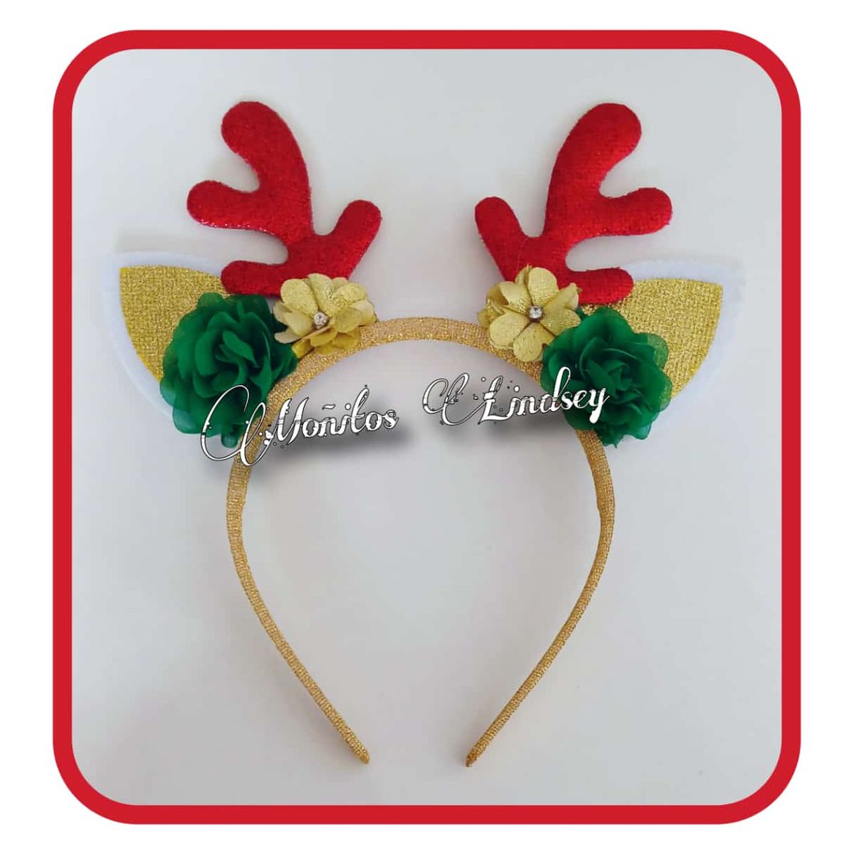 GENERICO - Vincha Renito DORADO - Moñitos Lindsey