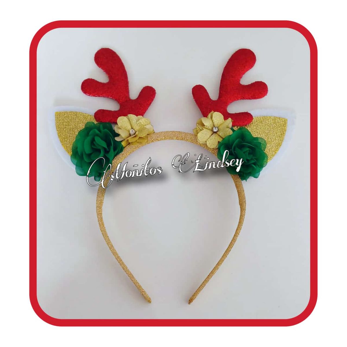 GENERICO - Vincha Renito DORADO - Moñitos Lindsey