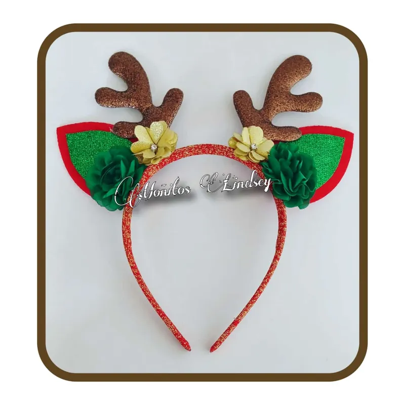 GENERICO - Vincha Renito ROJO - Moñitos Lindsey