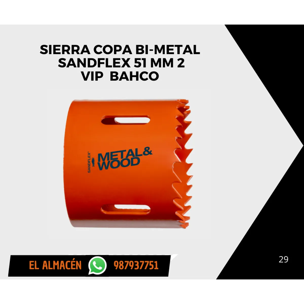 BAHCO - SIERRA COPA BAHCO BIMETAL DE DOS PULGADAS 2" ( 51 MM)