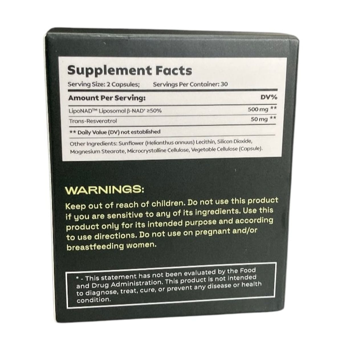 GENERICO - NAD + nicotinamide riboside + resveratrol 900 mg