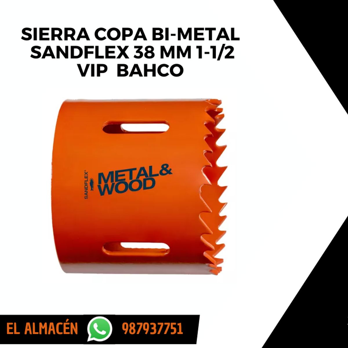 BAHCO - SIERRA COPA BAHCO BIMETAL DE 1 - 1/2" PULGADAS (38MM)
