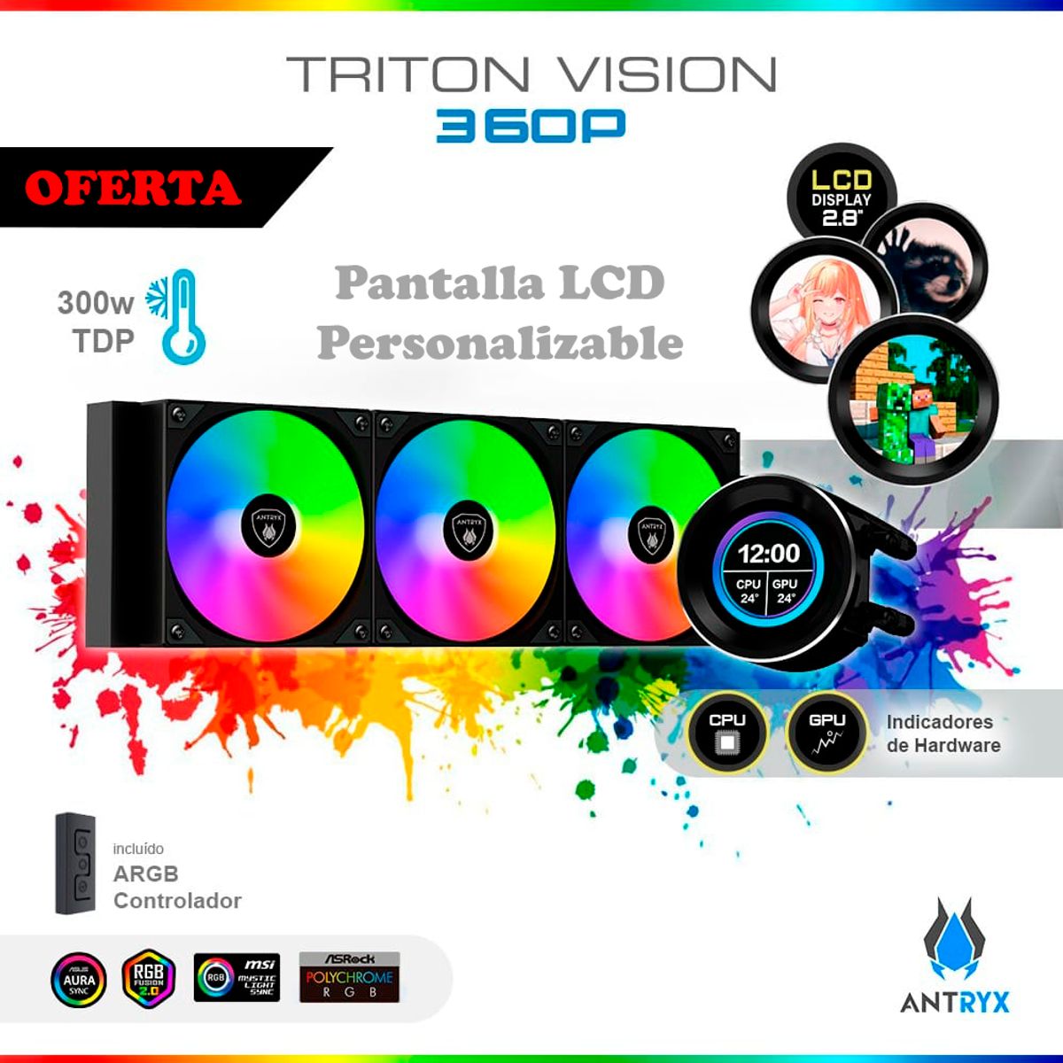 ANTRYX - Refrigeración Liquida Triton Vision 360P