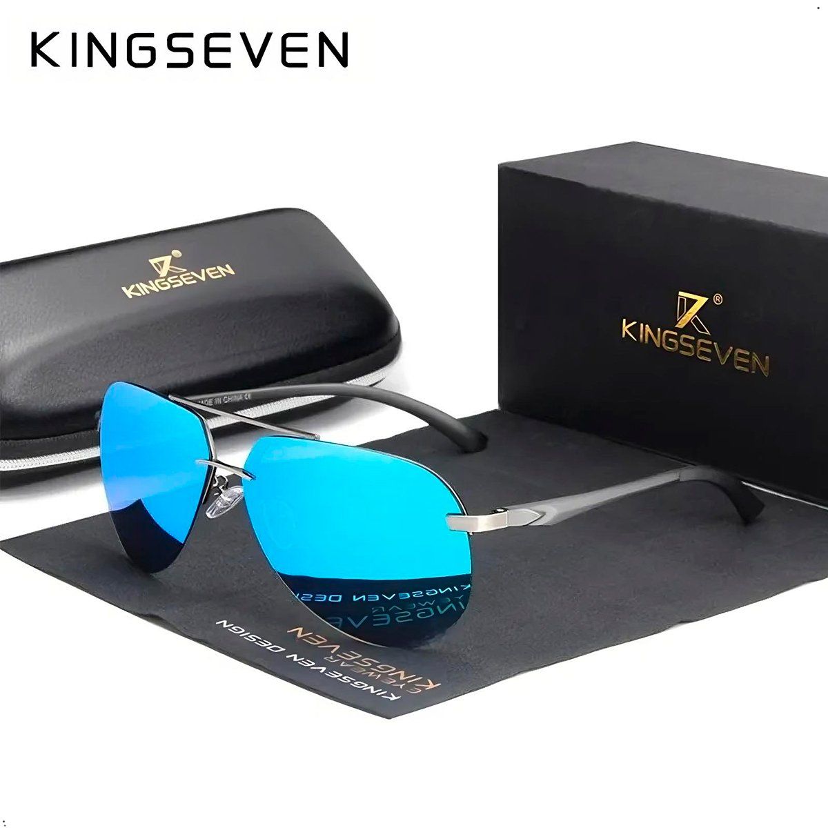 KINGSEVEN - Lentes de Sol Kingseven Modelo Aviador Proteccion UV 400